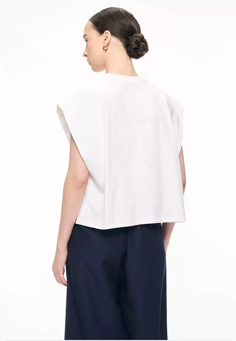 Women's Gathered Hem Crew Neck Top