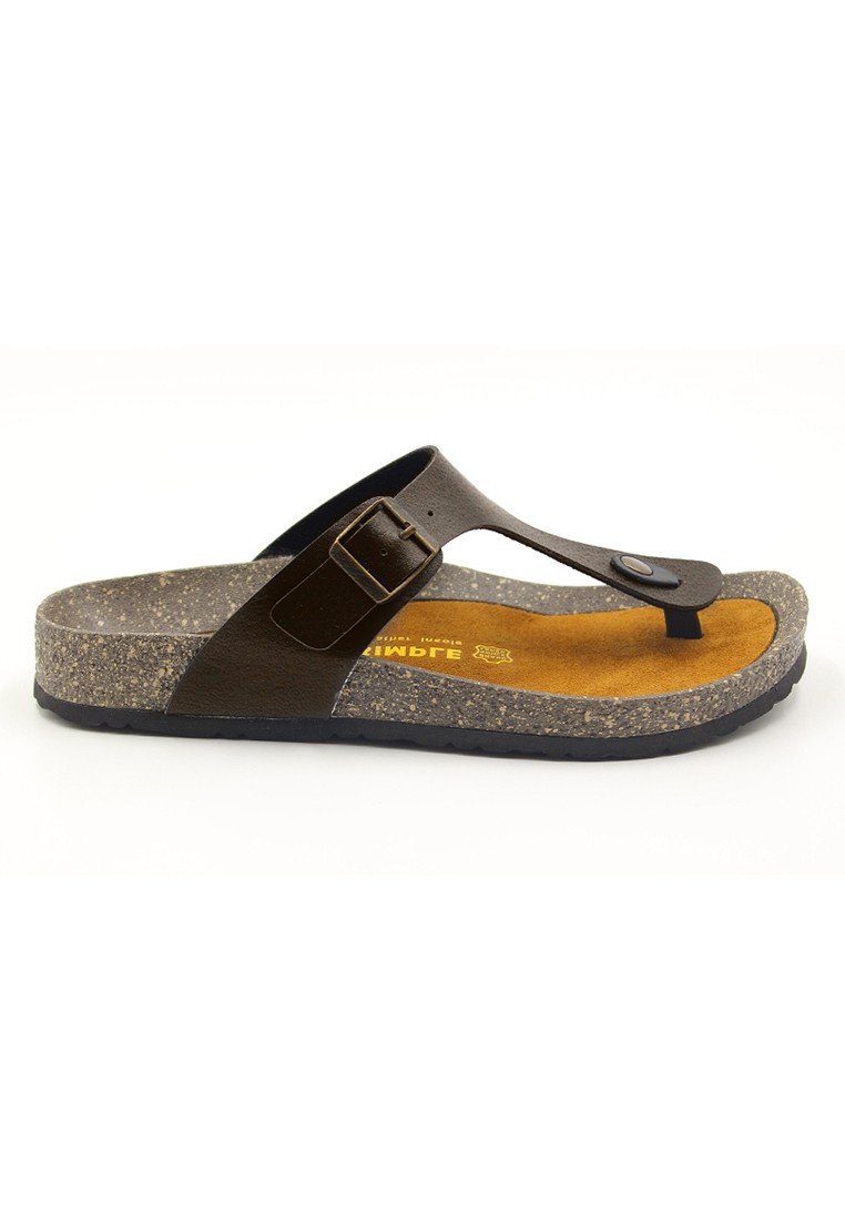 Rome - Dark Brown Leather Sandals & Flip Flops & Slipper