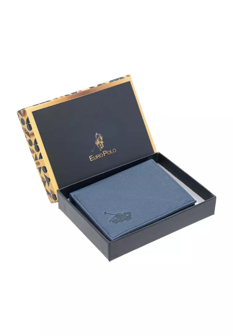 Top Grain Leather Bi-Fold Small Vertical Multi Card Short Plain Colour Wallet EWB 20961