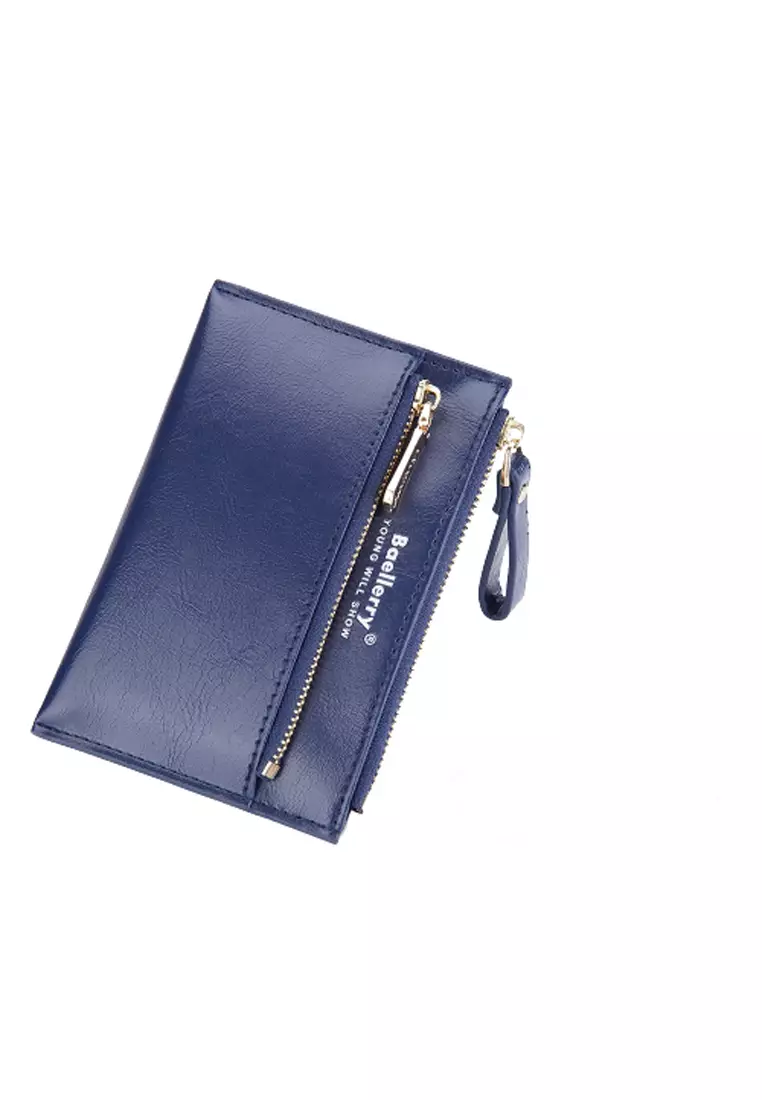 Dompet Kartu Wanita Resleting Motif Polos Bahan Kulit PU Leather Premium ORIGINAL