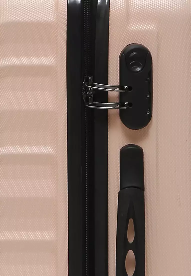 Carlton Tas Koper Hardcase Unisex Size 20Inch Suitcase Combination Lock Large Compartment Material ABS+PVC Coated ORIGINAL - Light Coral