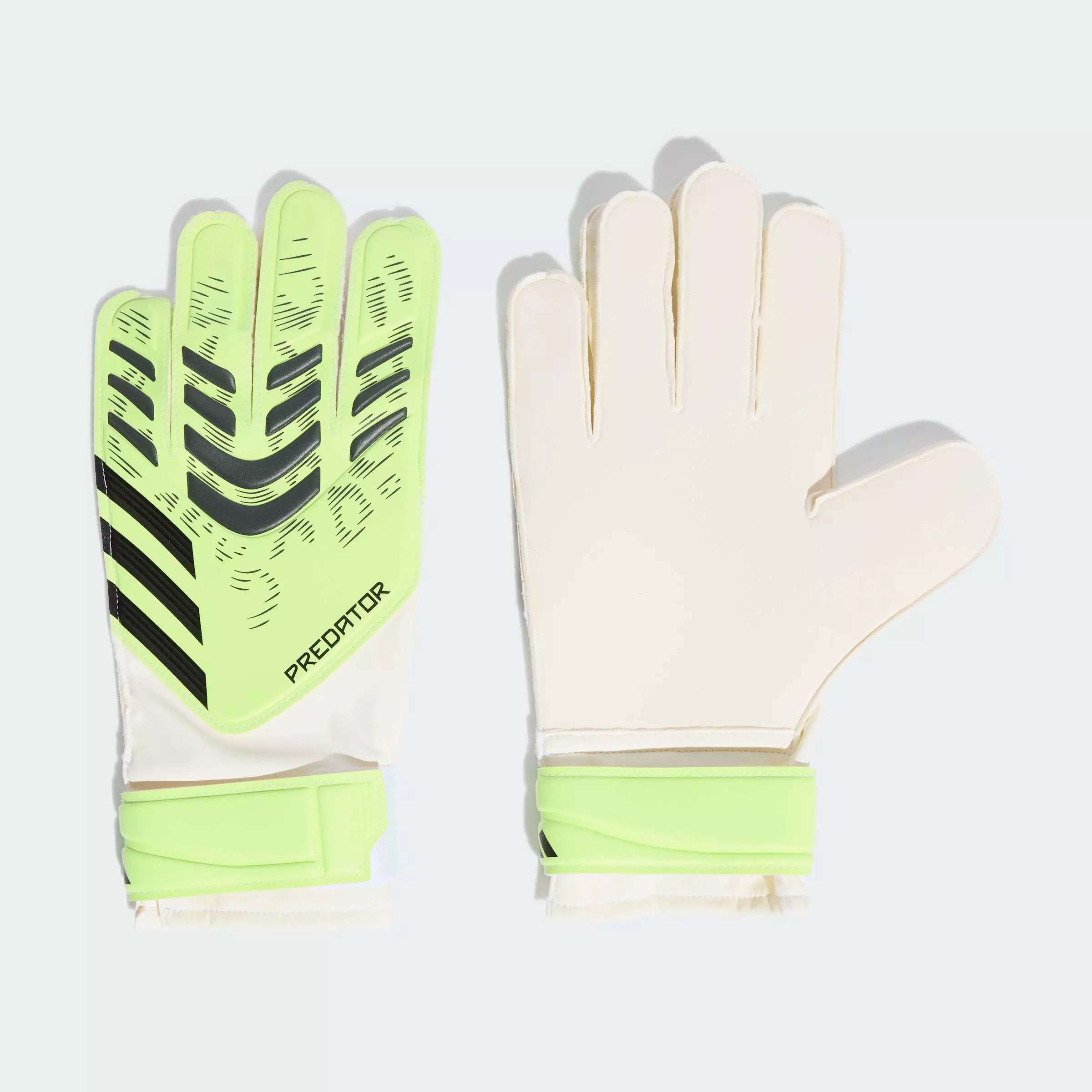 Football Predator Training Goalkeeper Gloves Unisex Green JN5356