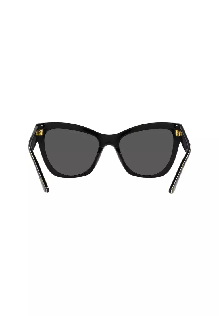 Women's Cat Eye Frame Black Acetate Sunglasses - VE4417U