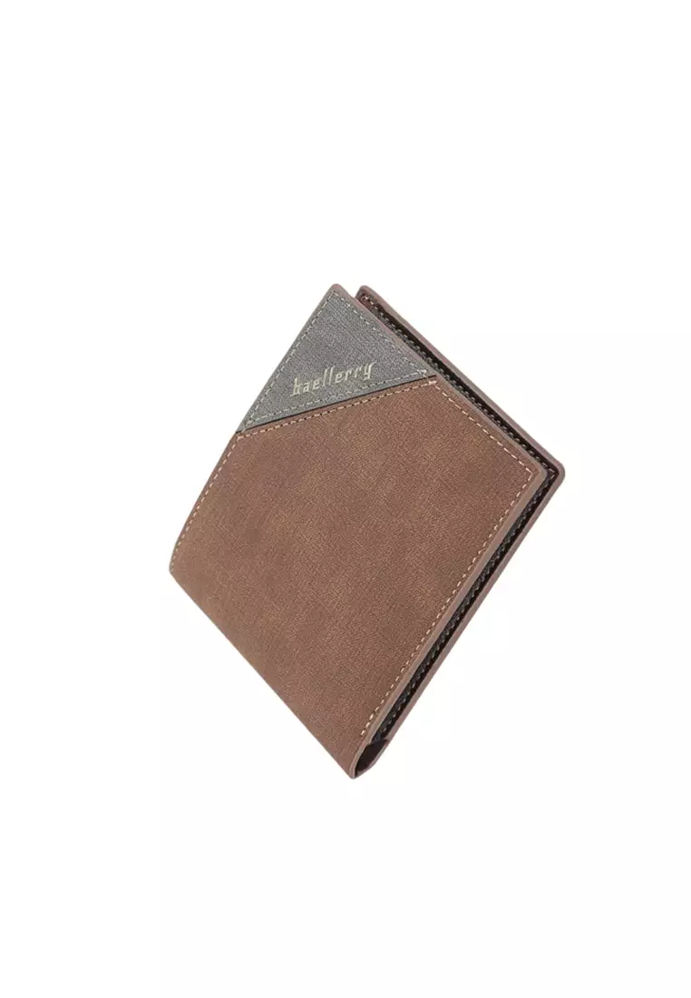 Dompet Pria Lipat Motif Polos Design Trendy Material Kulit PU Leather Premium ORIGINAL