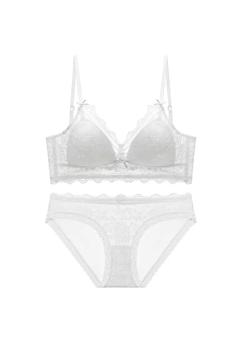 Buy LYCKA LMM0131a-Lady Two Piece Sexy Bra and Panty Lingerie Sets (White)  in White 2024 Online