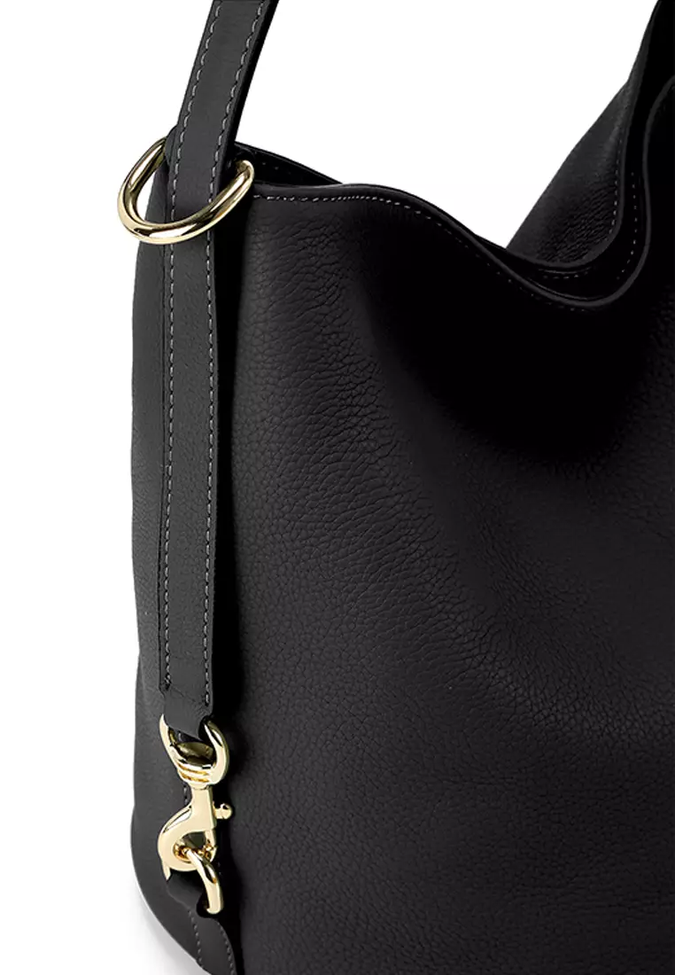 ORUKAMI Soft Convertible Bucket Bag - Black
