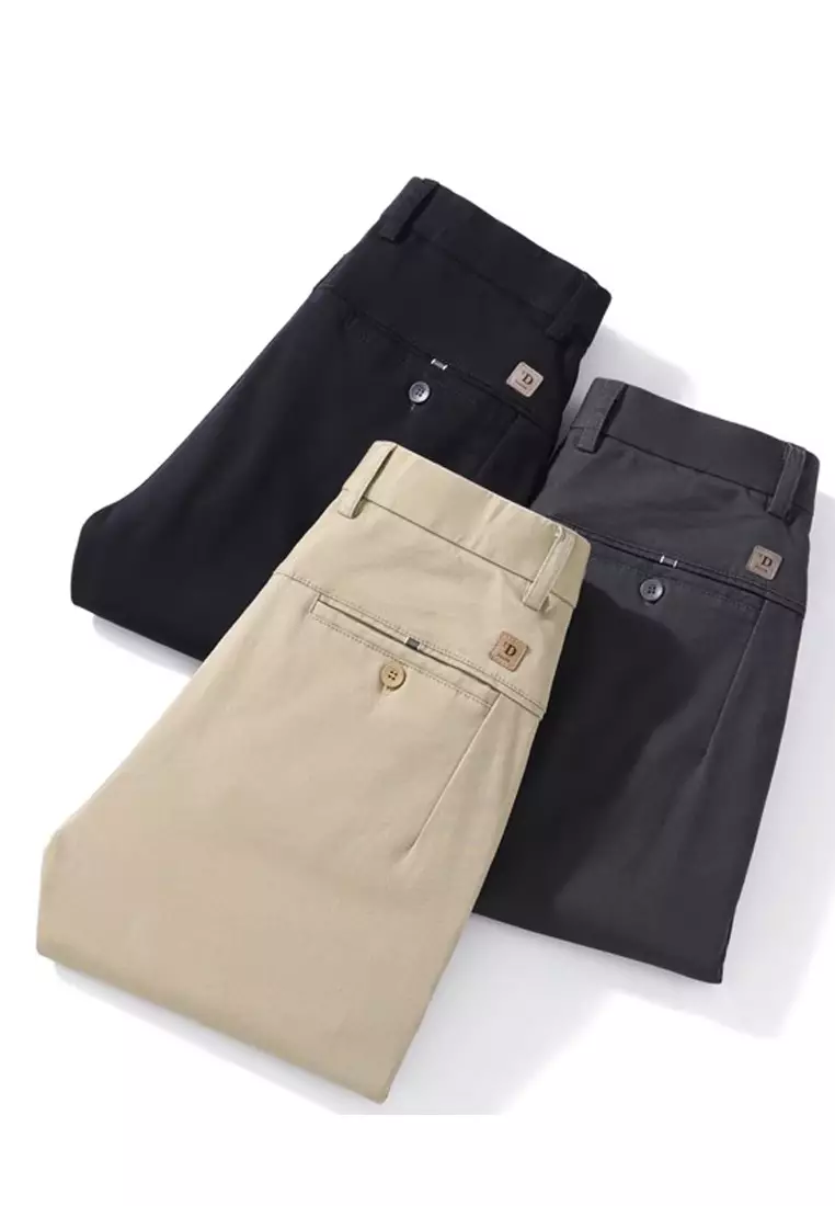 型男直腳斜布褲