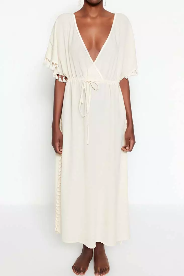 Maxi Weave Slit Beach Dress