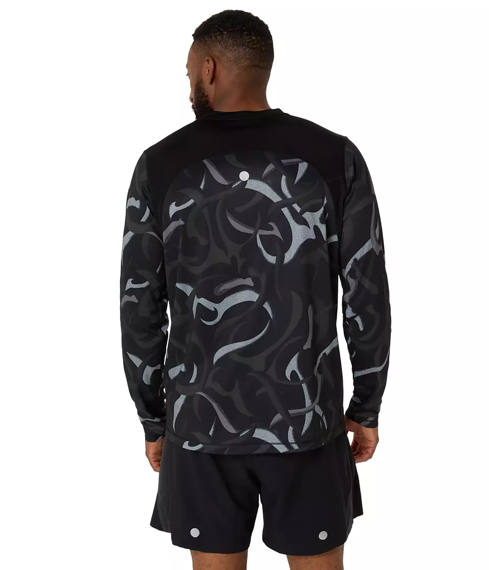 ASICS Men Road All Over Print LS Top-2011D099.001