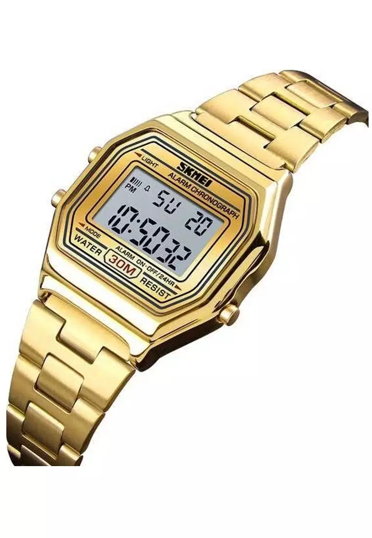 Jam Tangan Casual Digital Fashion Wanita Strap Tali Material Stainless Steel GU89 ORIGINAL