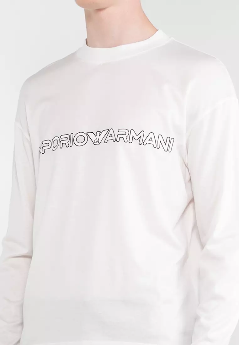 Buy Emporio Armani Logo Printed T Shirt 2024 Online ZALORA Singapore