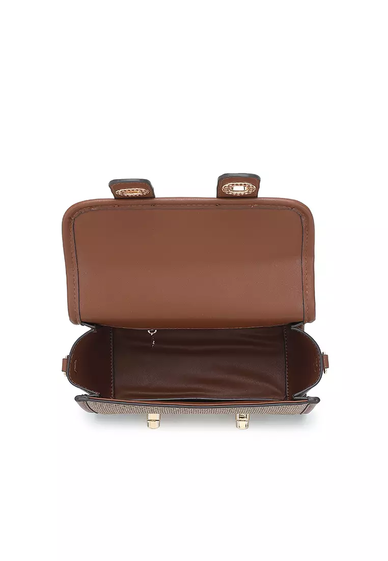 Women's Top Handle Bag / Sling Bag / Crossbody Bag / Shoulder Bag (Tas Tangan Wanita / Tas Selempang Wanita / Tas Bahu Wanita) - Cokelat