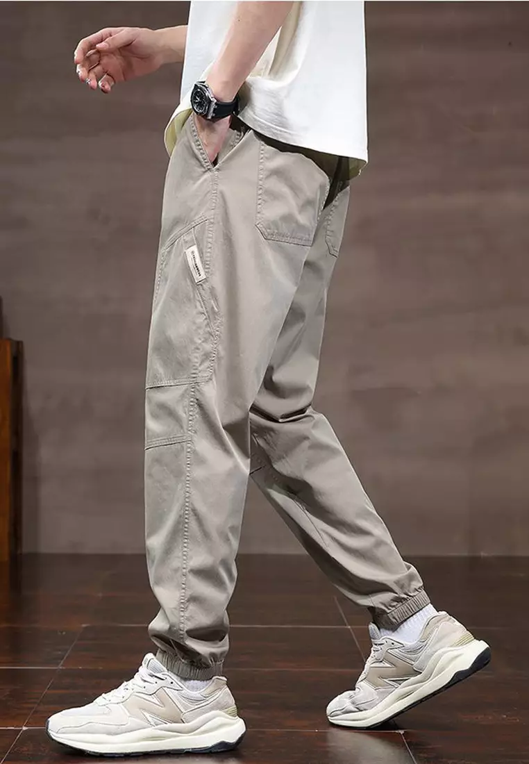 抽繩休閒束腳褲