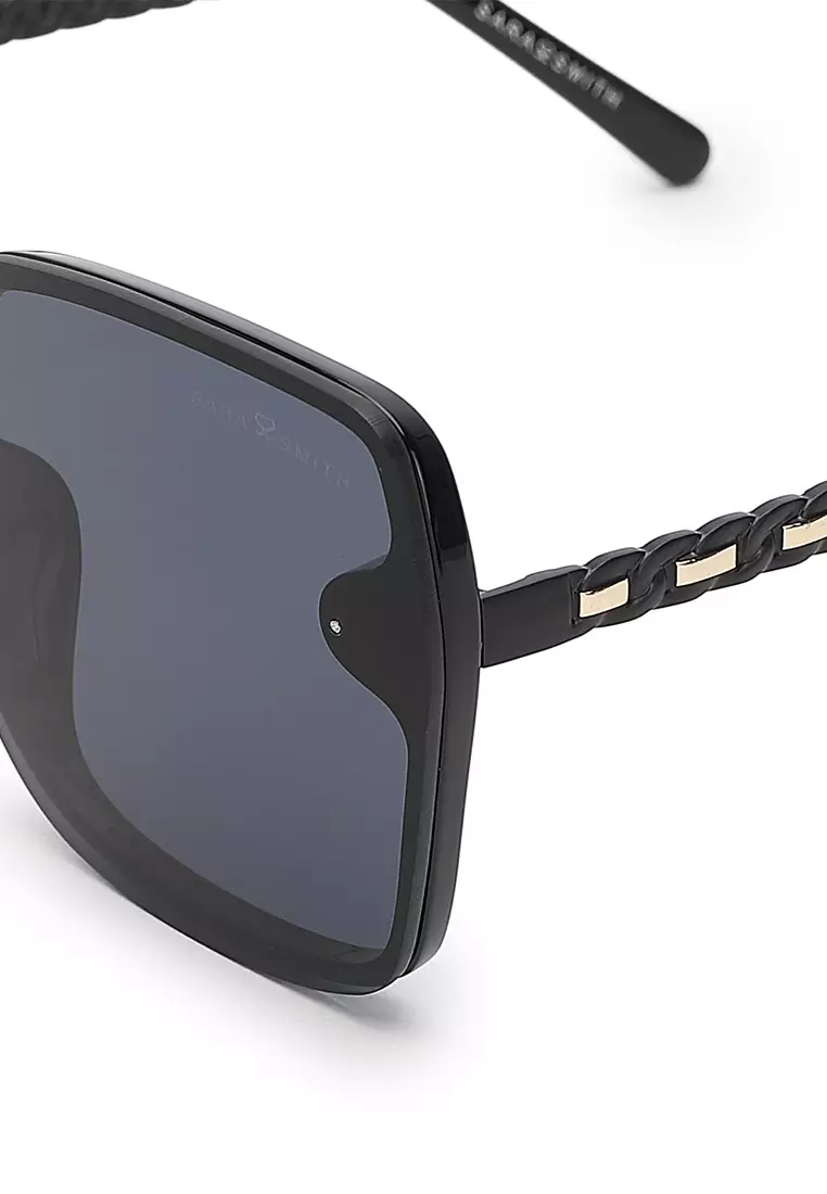 Unisex Fashion Sunglasses (Kacamata Hitam) - Hitam / Abu-Abu