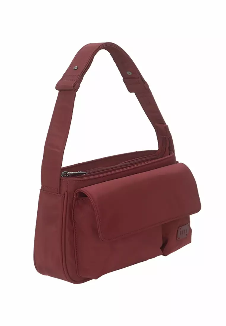 Elle Handbag B05-EL-3216 Red With Pouch acc