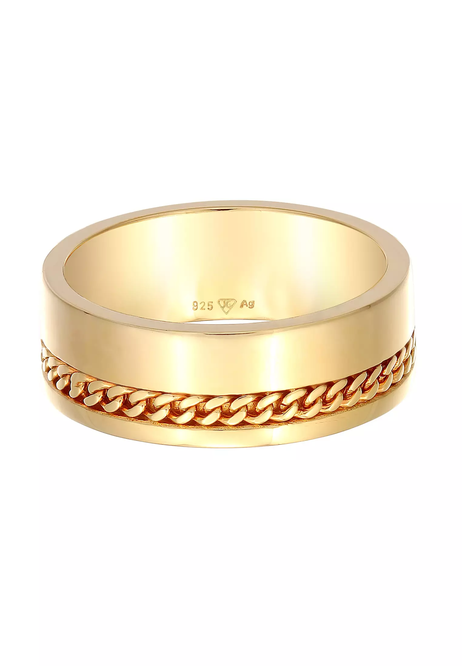 Ring Men Band Chunky Chaingold plated