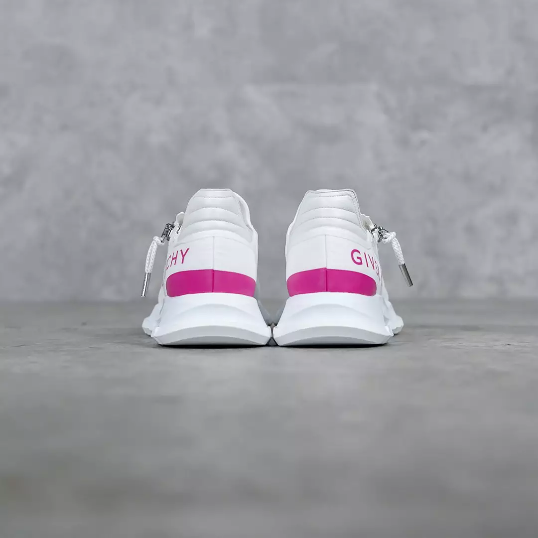 Sepatu GIVENCHY SPECTRE RUNNER PINK IVORY WHITE ZIP SNEAKER 100% ORIGINAL