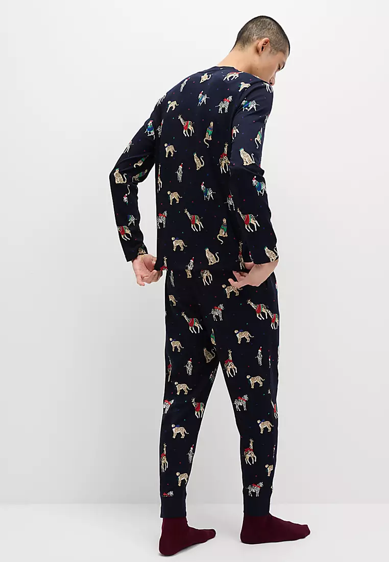 Men's Animal Party Family Christmas Pyjama Set