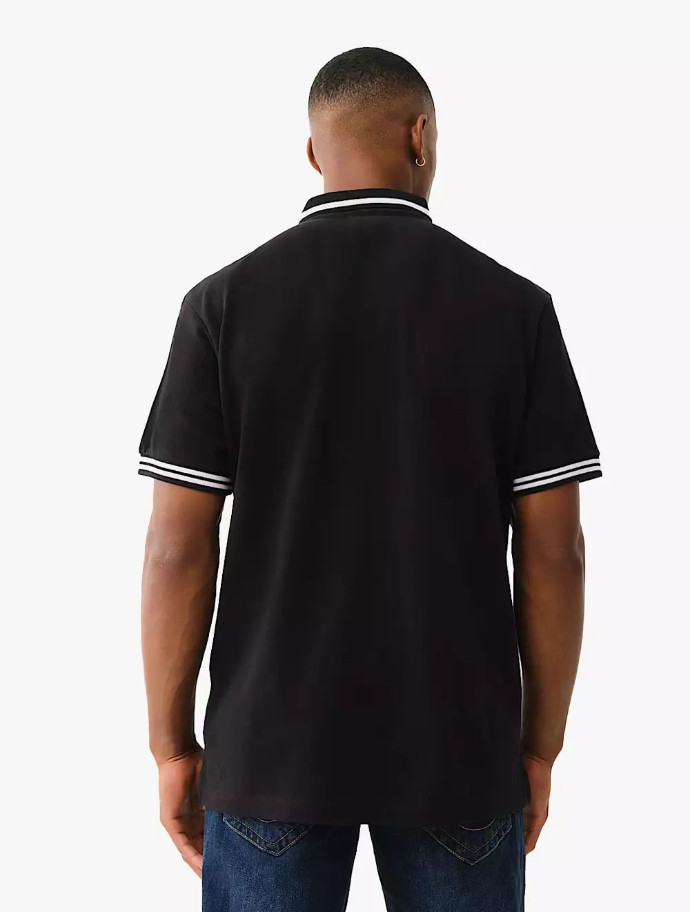 True Religion - Men Polo - SS BUDDHA PATCH POLO - Jet Black