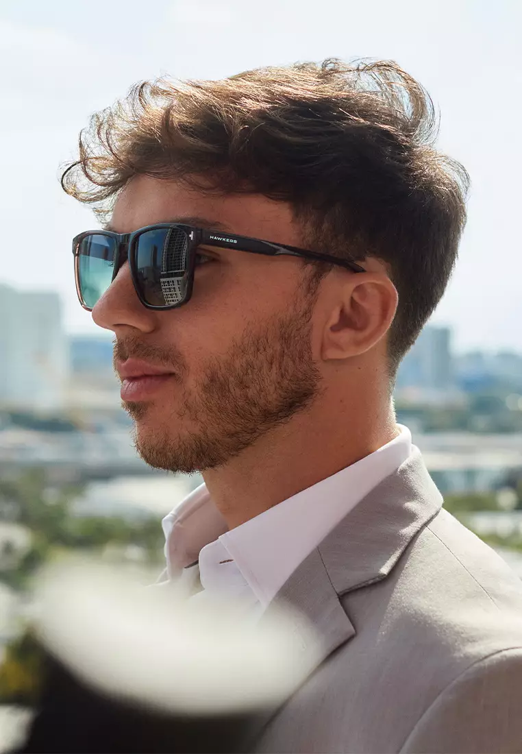 HAWKERS x Pierre Gasly Brown DUST Sunglasses for Men and Women, Unisex. UV400 Protection. Official Product designed in Spain