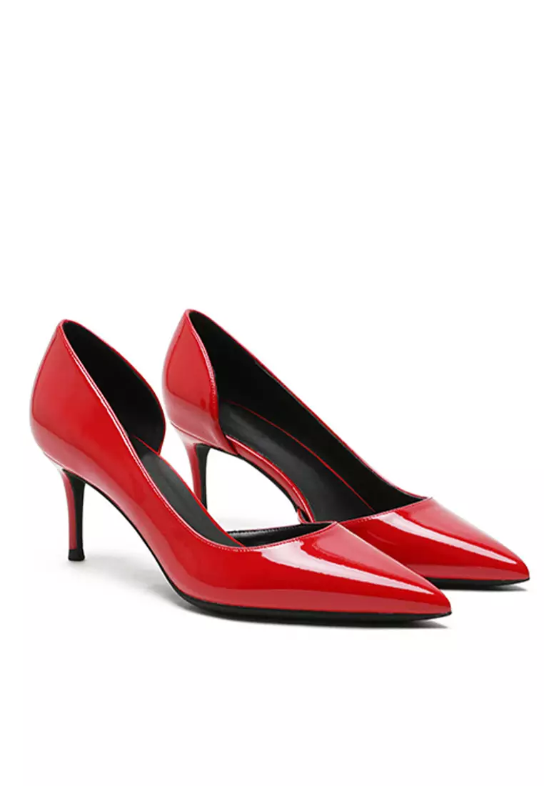6CM Pointed Patent D'Orsay High Heel Shoes HZL164