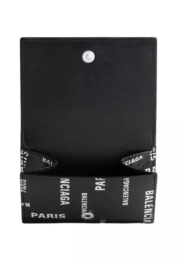 CASH MINI BAL PARIS ALLOVER Small Wallet in Black