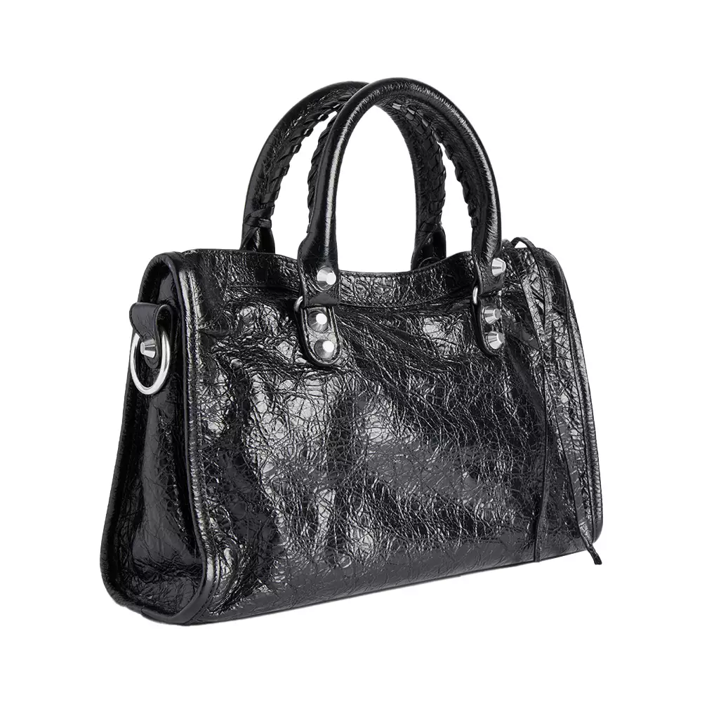 Le City Small Crinkled Bag Black