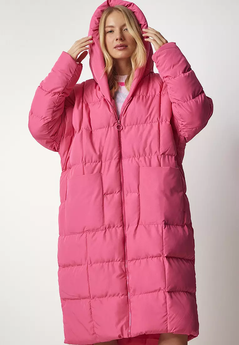 Hooded Long Inflatable Coat