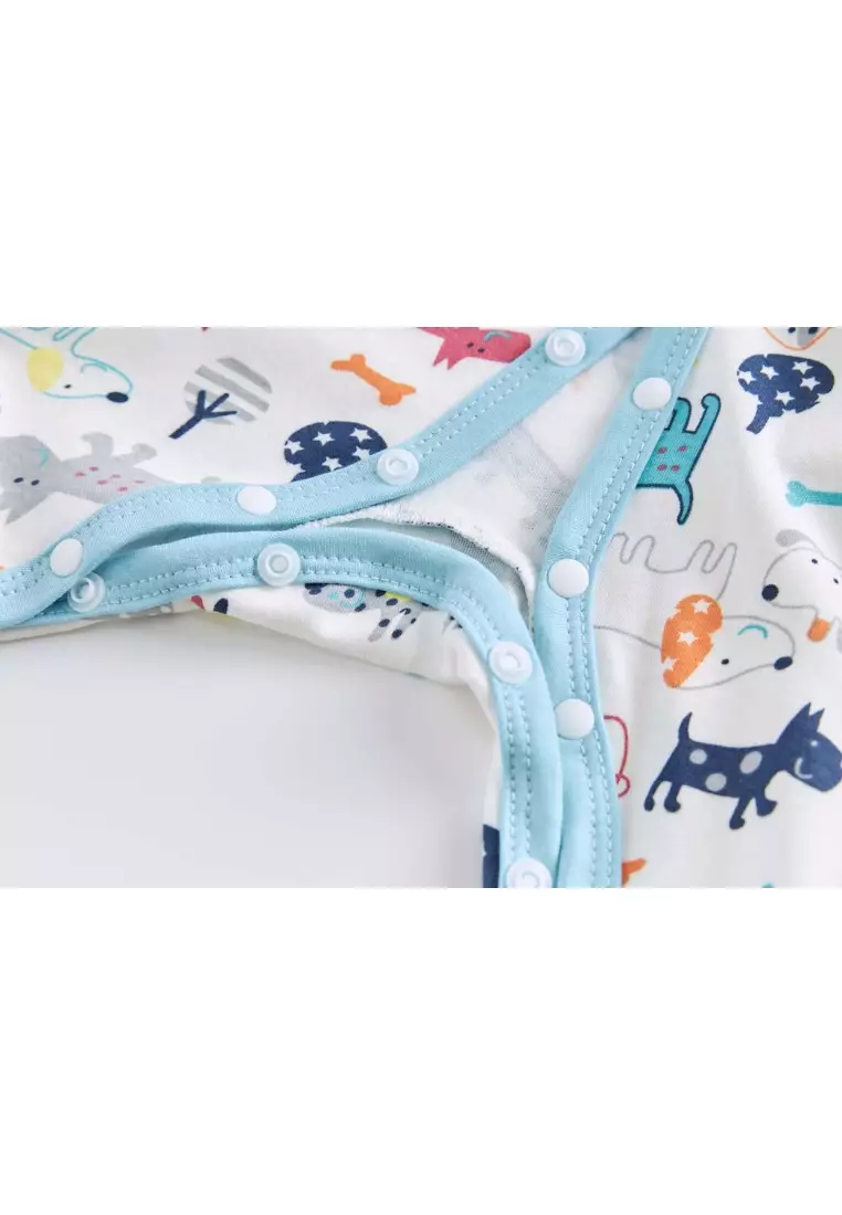 嬰兒男孩棉花連體睡衣 小狗造型連體衣