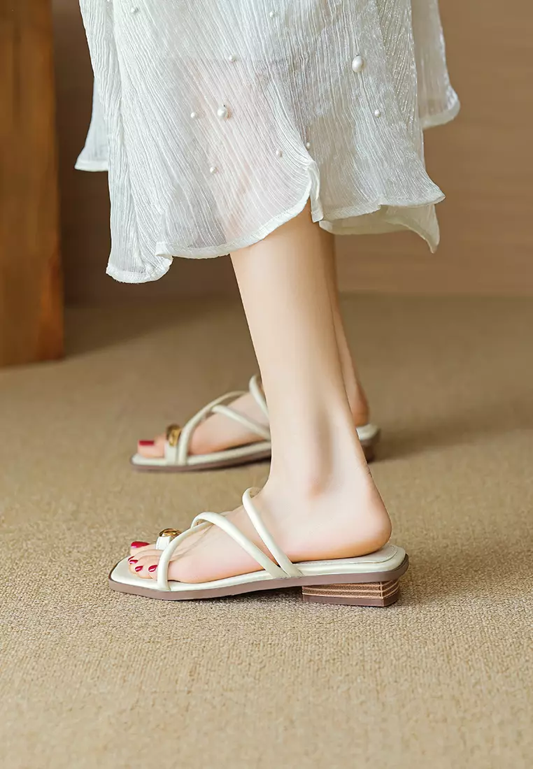 2CM Cross Strap Clip Toe Sandals WW288-2