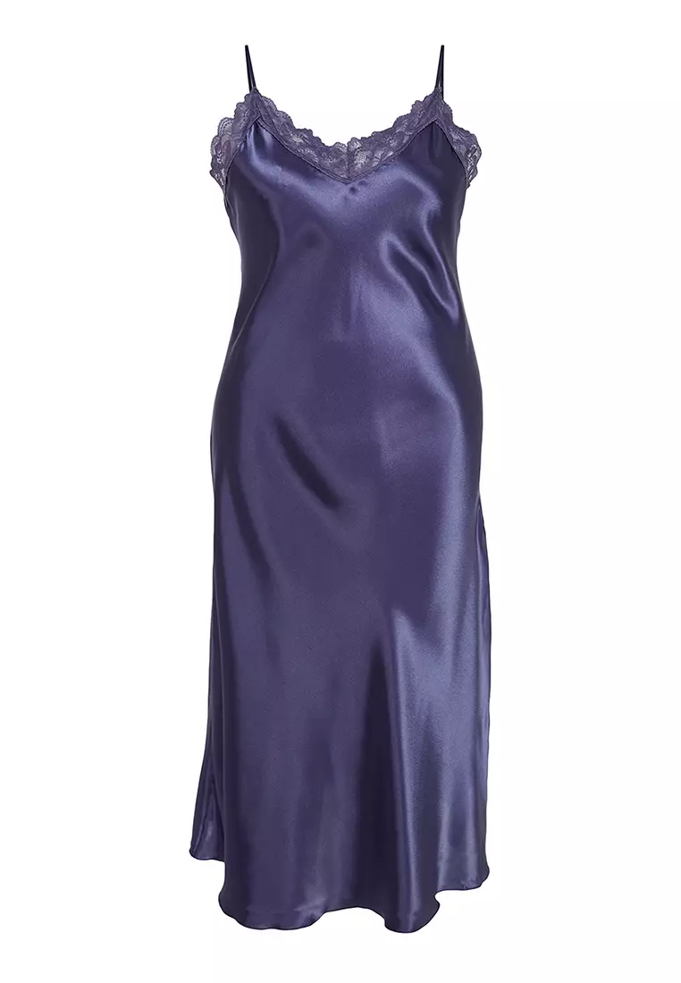 Buy Trendyol Plus Size Lace Detail Satin Nightgown 2025 Online