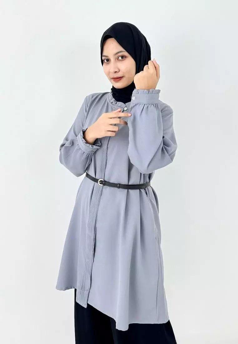 Alia Tunik (Atasan Muslim Wanita) Abu-Abu