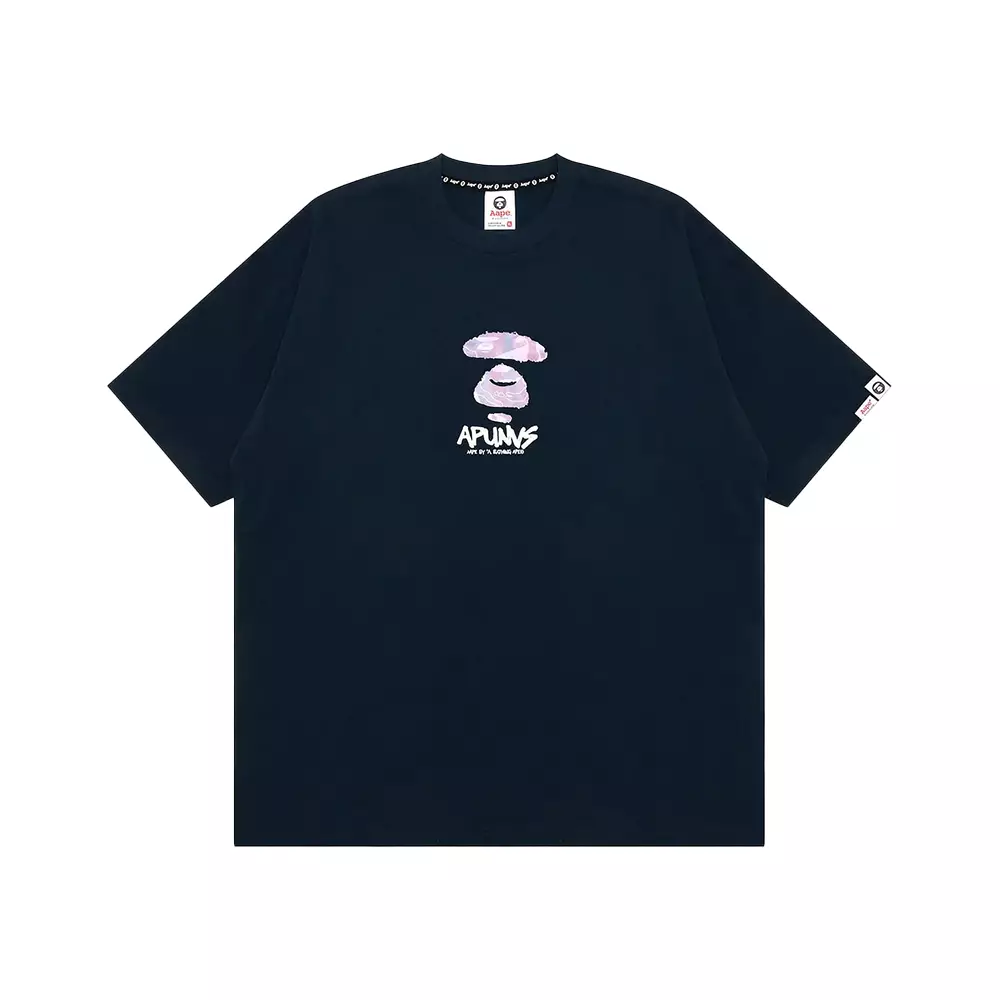 Jual AAPE BY BATHING APE Basic T-Shirt Navy Original 2025 ZALORA