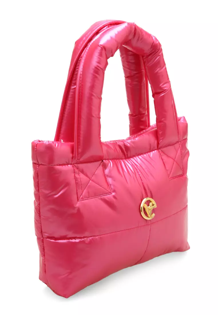 Angelina Pillow Puffy Bag Smooth Texture And High Quality - Shocking Pink