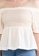 Old Navy white Off The Shoulder Smocked Babydoll Swing Blouse 44023AA007552AGS_2