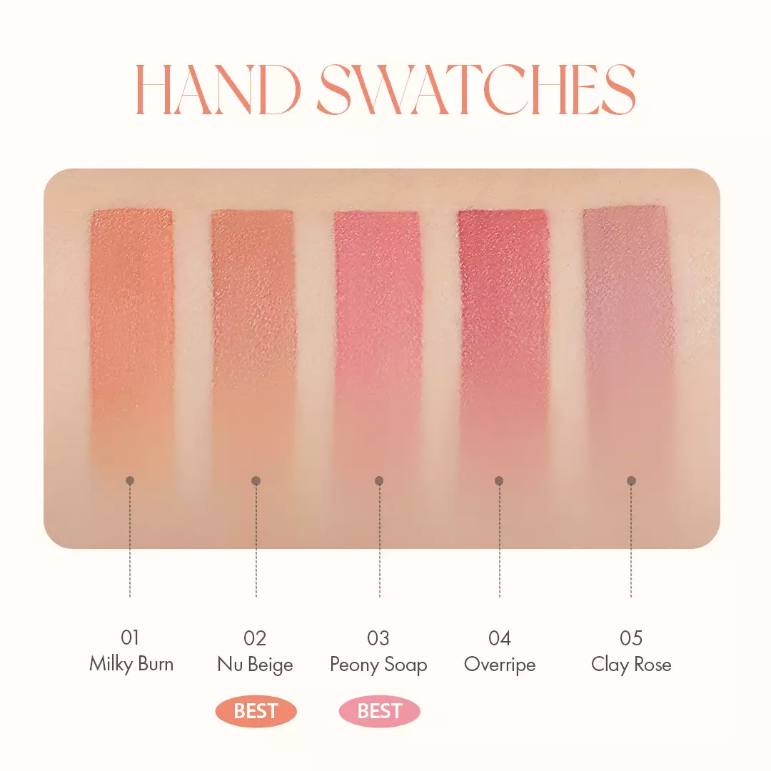 Holika Holika Mellow Blurring Lip Pencil 05 Clay Rose | Lip, Eye, & Cheek Pencil with Blending Brush