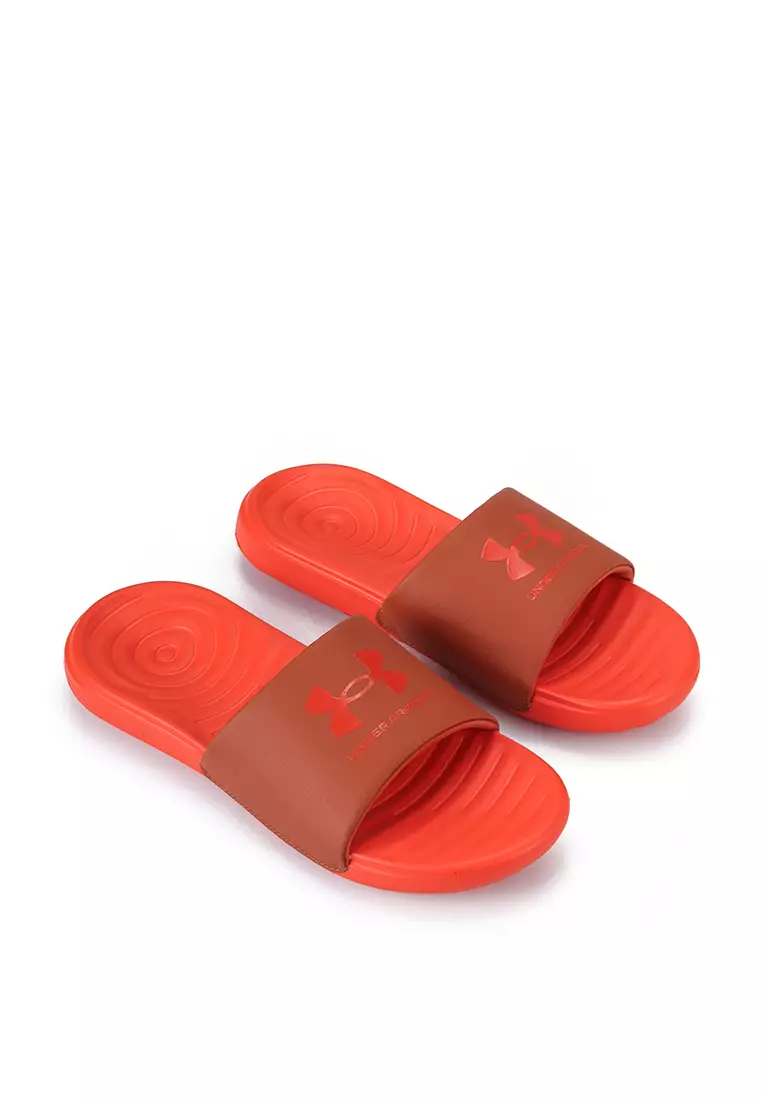 Orange under armour slides online