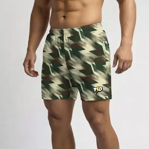 TDActive Celana Gym Pria Airstretch 4-Way Stretch | Celana Olahraga Running Training Ringan Quick Dry Motif Premium | army houndstract MB118