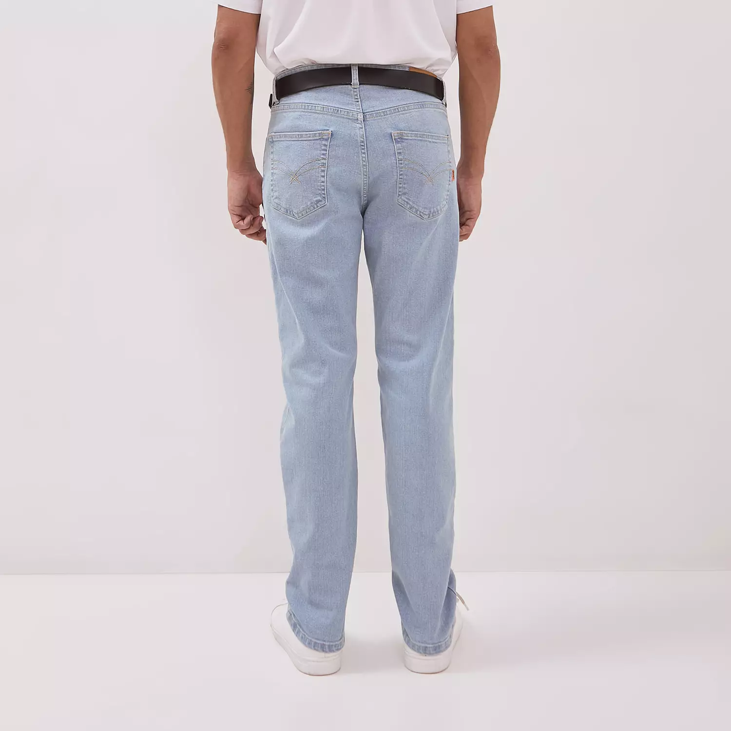 DUST Celana Straight Jeans Baril Medium Light Blue (DM.3106)