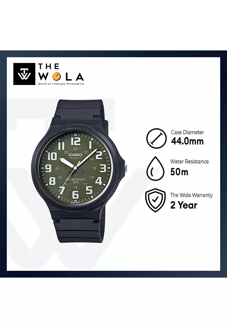 Men Analog Watch MW-240-3BV Black Resin Strap