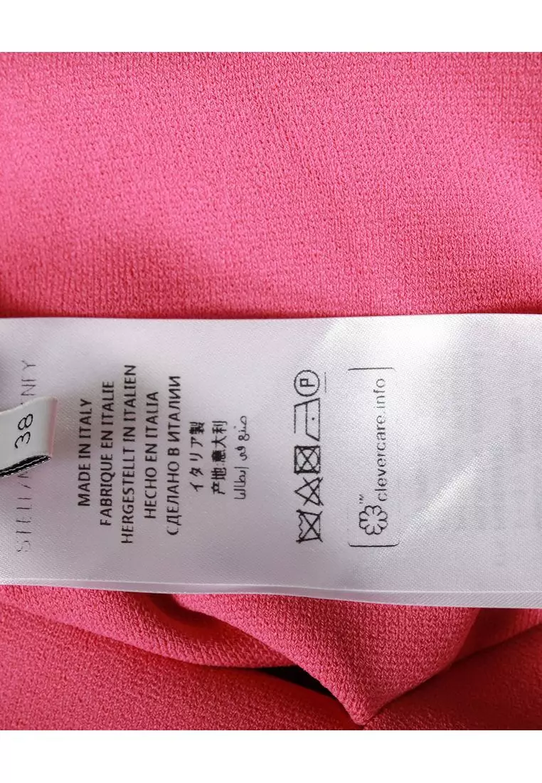 二手 Stella McCartney 粉紅黏膠纖維露肩襯衫