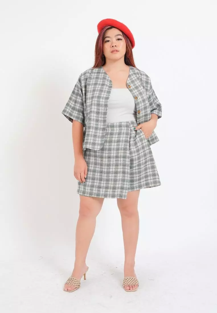 Plus Size Set Blazer Seoul Green