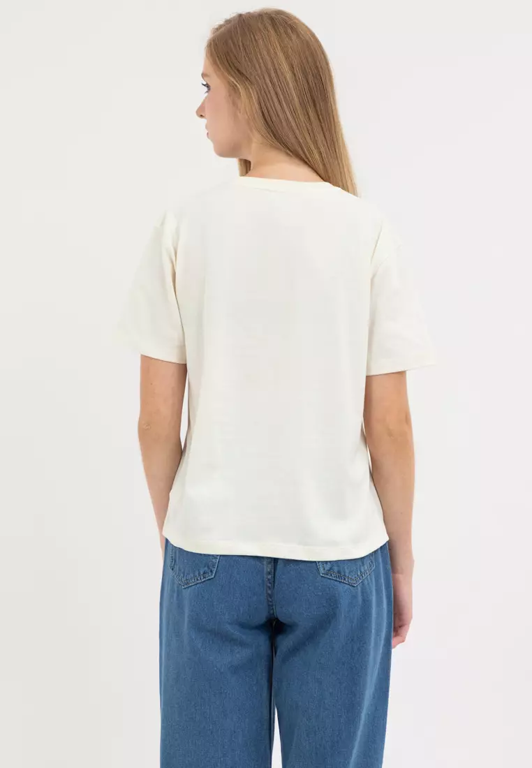 Ladies MFG Floral Tee White