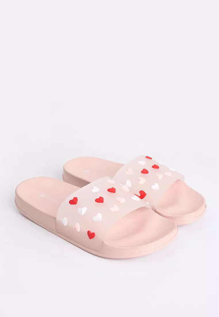 Penshoppe Women's Metallic Rubber Slides
