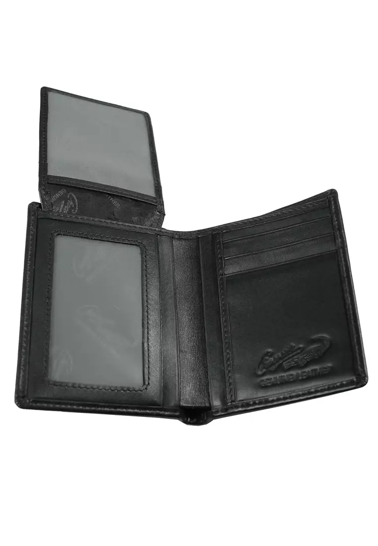Crocodile 884BY Dompet Pria Men Wallet Leather Kulit Original - Hitam