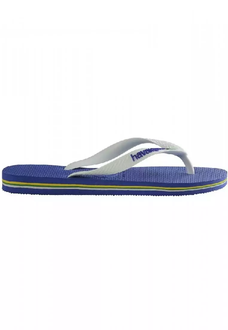 Havaianas Man Brasil Logo 2711 Marine Blue - Sandal Jepit Pria (Biru)