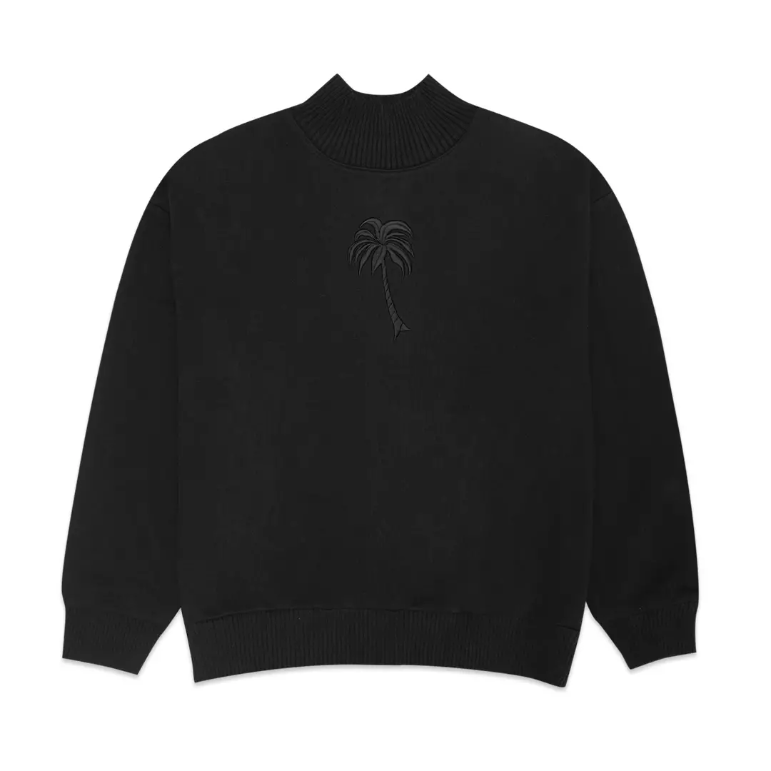 Palm Embroidery Sweatshirt Black