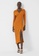 French Connection orange Reina Ribbed Jersey Midi Dress C6823AAB986CCAGS_1