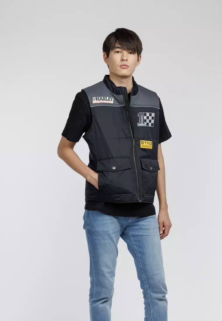 Harley davidson denim on sale vest