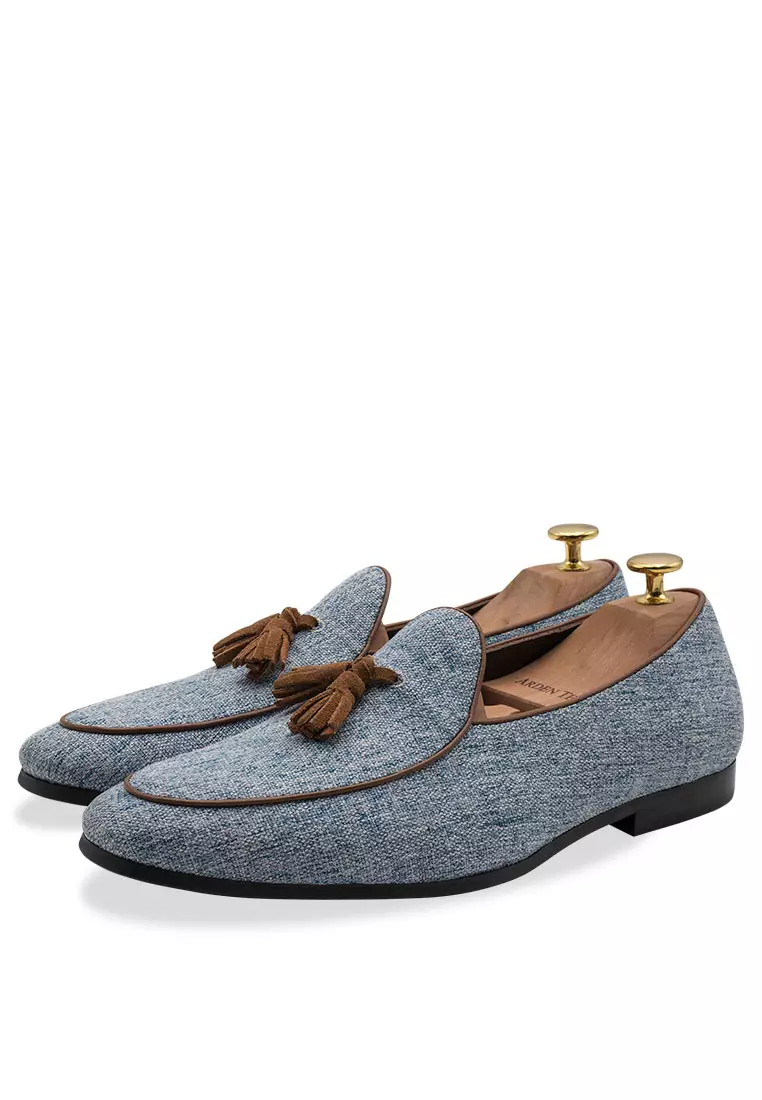 Rafael Blue Tassel Belgian Loafer